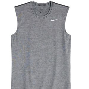 Nike Running Dri-fit Gray Heather Muscle Tee XXL
